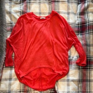 Red Long Sleeve Top